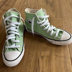 Converse Mint Green Limited Color Chuck Taylor High Tops Size 7.5